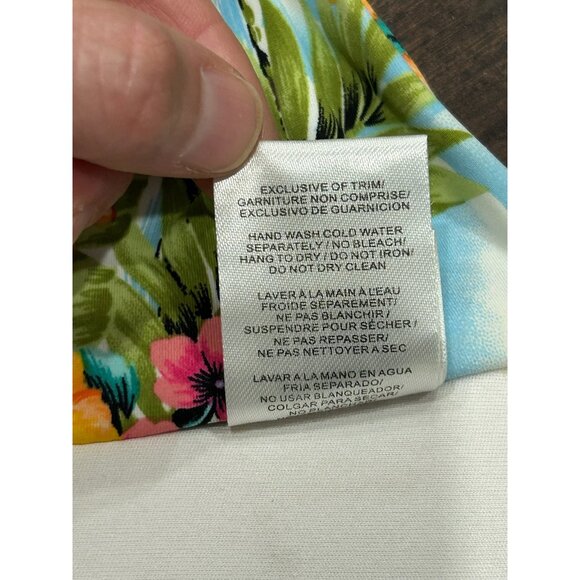 Body Glove Floral Gingham Reversible Bikini Tropical Print Swimwear Sz Medium - Picture 9 of 10